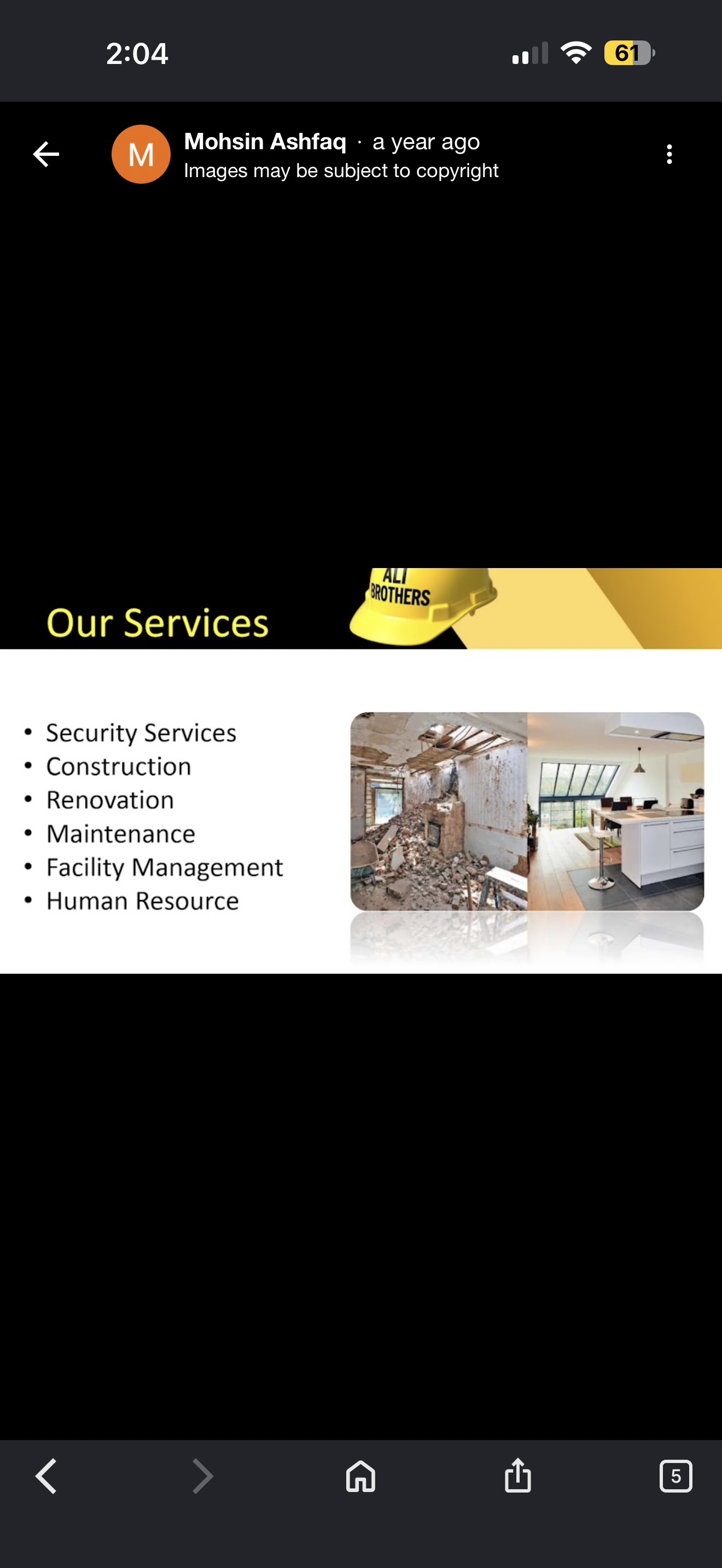 Construction, renovation, maintenance and human resources